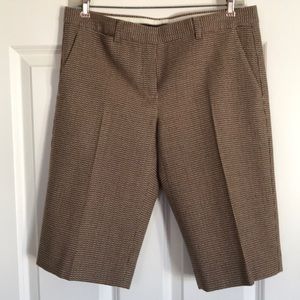 Theory champagne houndstooth Maze knee pants